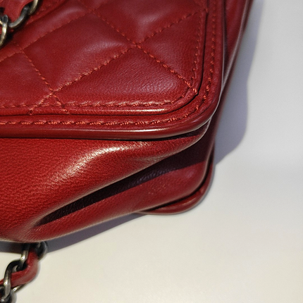 Sold Chanel Classic Flap Jumbo Large Red Calfskin Leather, 2013-2014