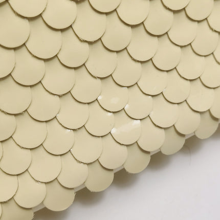 Bottega Veneta Andiamo Small Butter Yellow Fish Scale Patent Leather Handbag