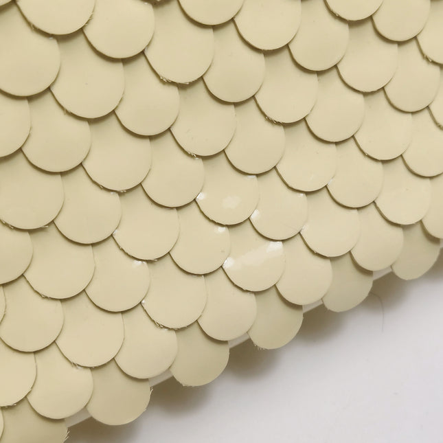 Bottega Veneta Andiamo Small Butter Yellow Fish Scale Patent Leather Handbag