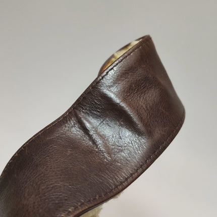 Dior Flight Medium Brown Shearling Leather Shoulder Bag