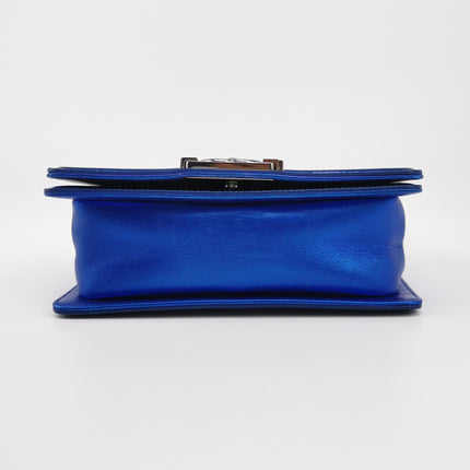 Chanel Le Boy Small Electric Royal Blue Patent Leather Bag
