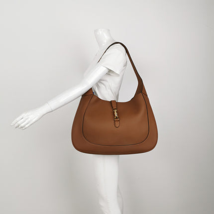 Gucci Jackie 1961 Caramel Tan Large Shoulder Bag with Strap