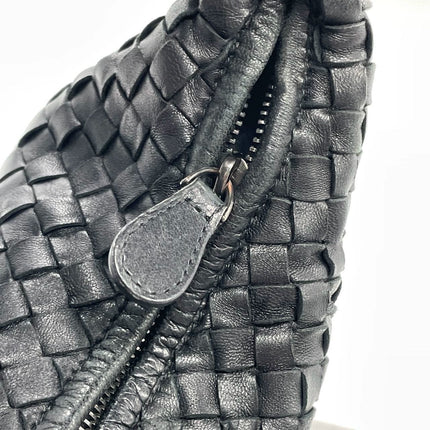 Sold Bottega Veneta Intrecciato Hobo Bag Large Black Lambskin leather