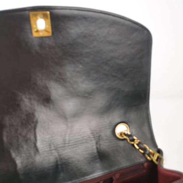 Chanel Diana CC Flap Bag 1994 Vintage Black Lambskin Leather with 24k Gold Hardware