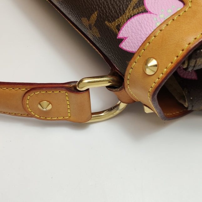 Louis Vuitton x Takashi Murakami Cherry Blossom Sack Reto PM Monogram Handbag