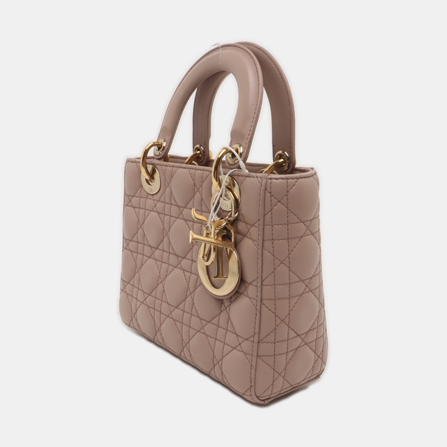 Lady Dior ABCdior Small Nude Pink Cannage Lambskin Handbag No Strap