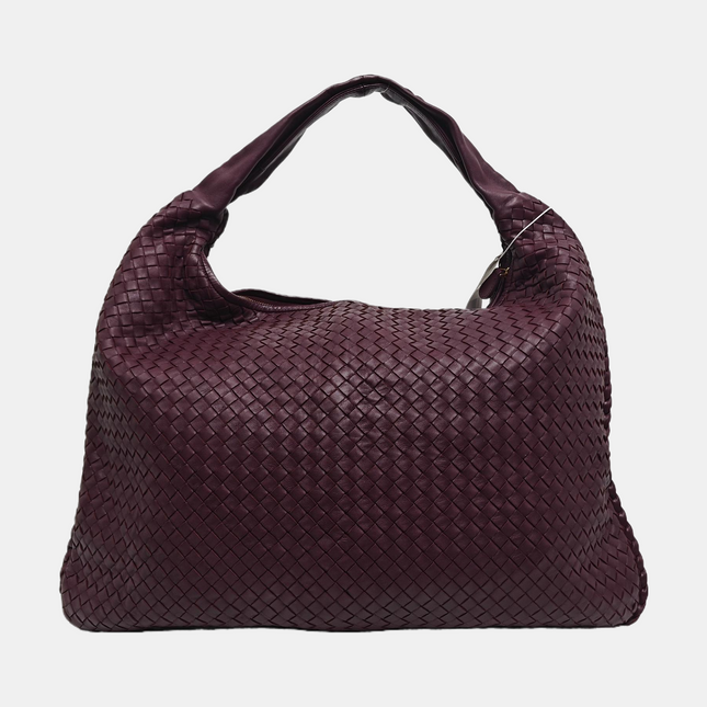 Bottega Veneta Veneta Hobo Maxi Purple Intrecciato Leather Bag 51cm