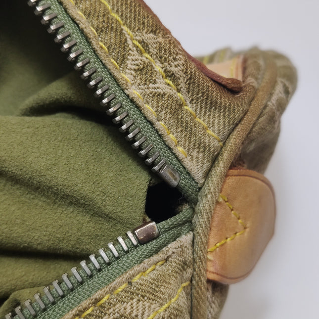 Louis Vuitton Green Denim Neo Speedy Boston Bag