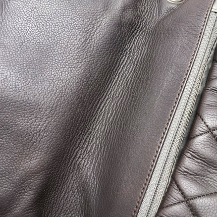 Chanel Coco Casual Flap Bag Quilted Caviar Large Brown Leather