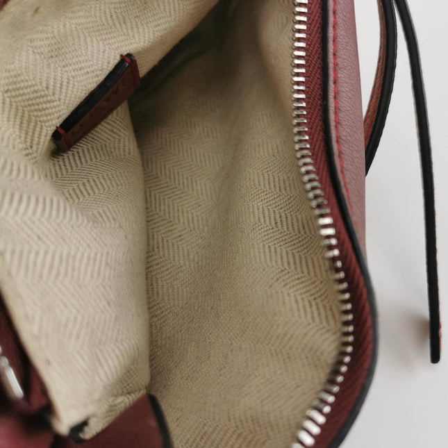 Sold Loewe Puzzle Mini Multicolor Burgundy Calfskin Leather Crossbody Bag