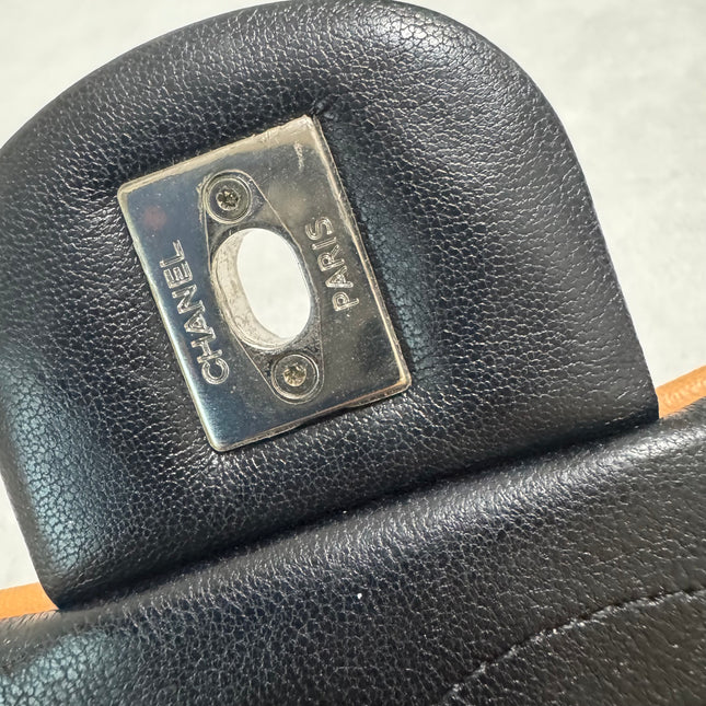 Chanel Timeless Classic Flap Lambskin Plexiglass Quilted Medium Cuba Color Flap Black with Multicolor Trim