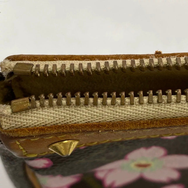 Louis Vuitton x Takashi Murakami Cherry Blossom Pochette Accessoire Brown Monogram