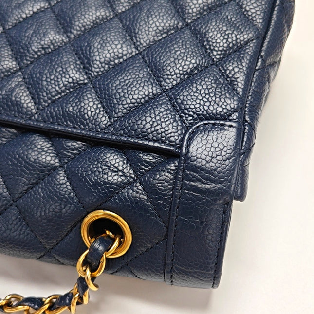 Chanel Paris Limited Medium Navy Caviar Leather Gold Hardware 2015-16