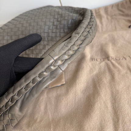 Bottega Veneta Hobo Bag Lambskin leather Dark Grey 47cm