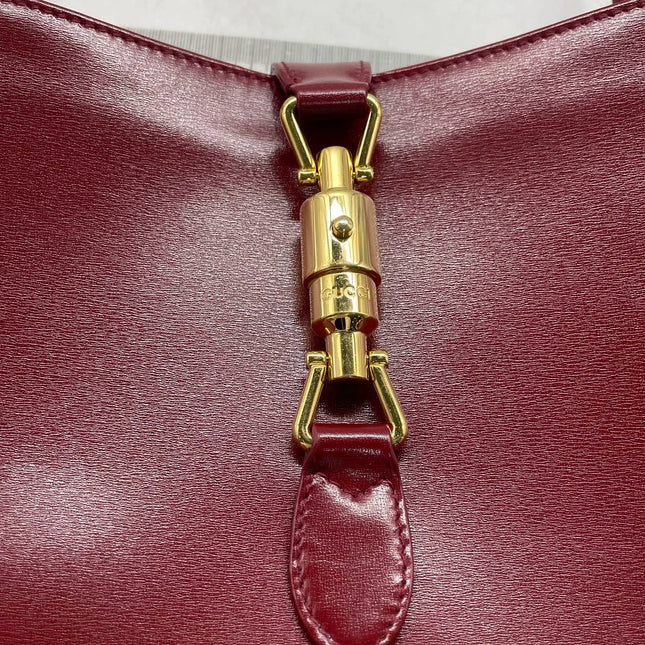 Sold Gucci Jackie 1961 Red Leather Bag Small with Adjustable Strap