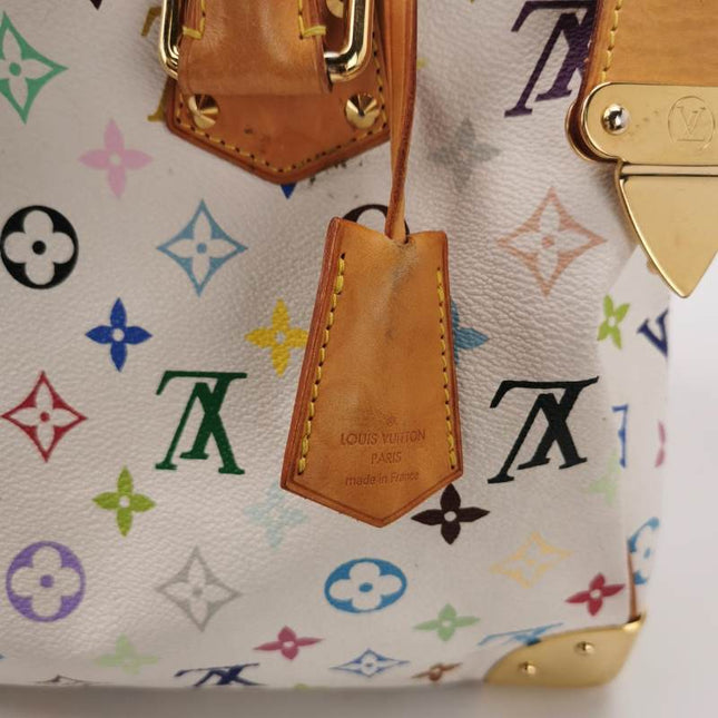 Louis Vuitton x Takashi Murakami Speedy 30 Lock White Multicolor
