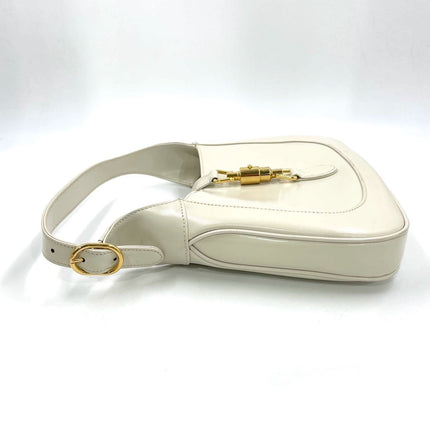 Gucci Jackie 1961 Small White Leather Bag with Adjustable Strap