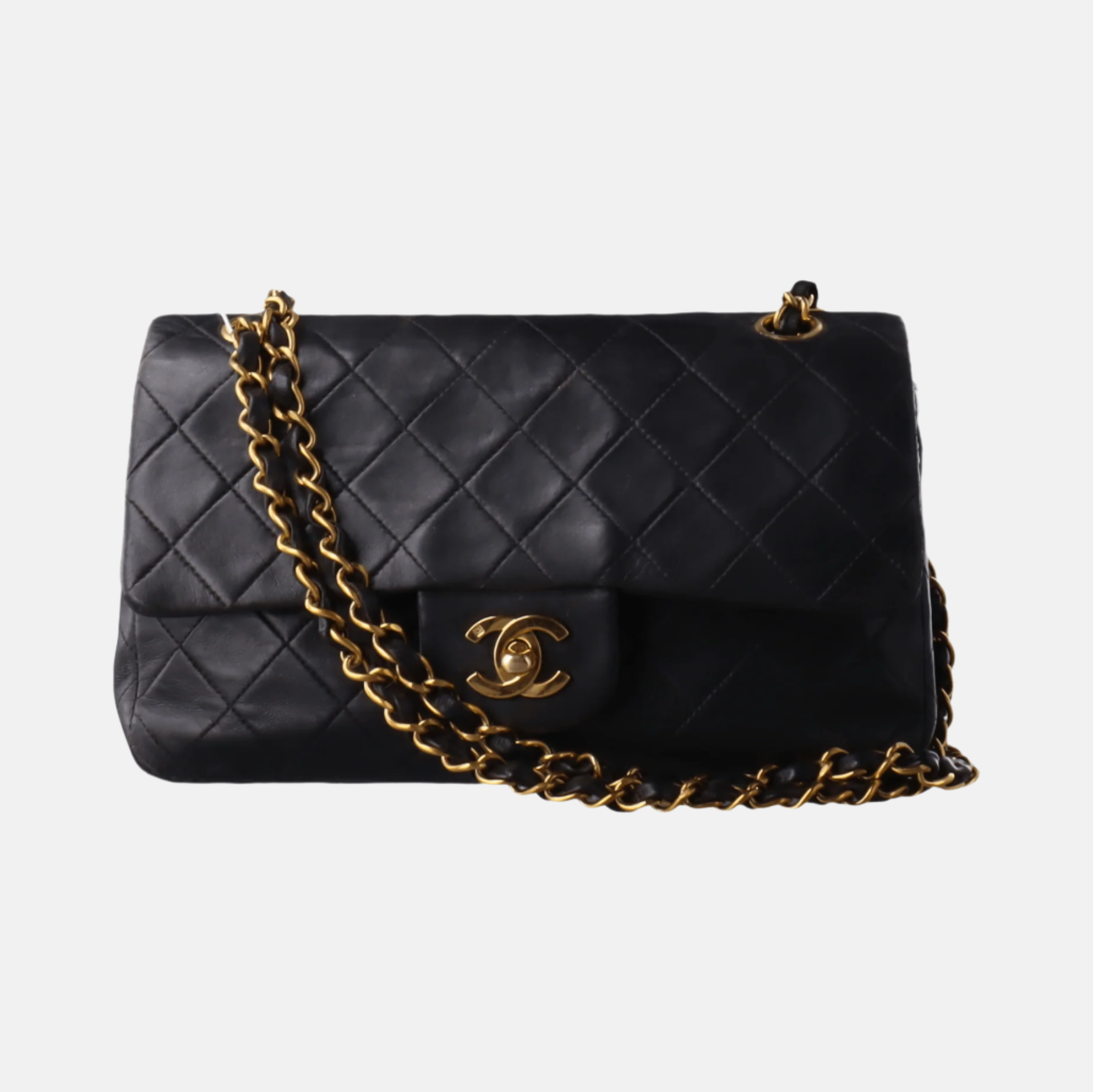 Chanel Classic Flap Vintage Small Lambskin Leather with 24k Gold HW, 1994-1996-Luxbags