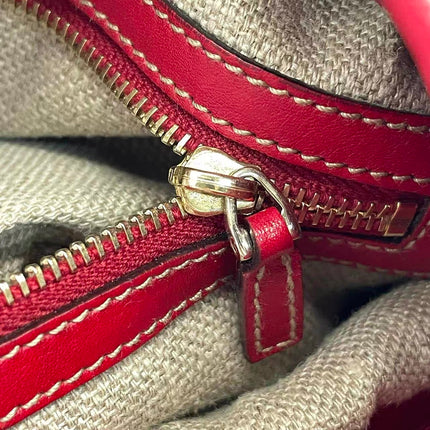 Gucci Jackie Vintage Bouvier Hobo Red Leather with Web Accent