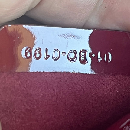 Lady Dior Mini Burgundy Red Patent Leather Gold Chain Strap 2019 Suede Interior