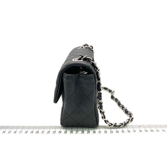 Chanel Classic Flap Mini Black Caviar Silver Hardware 2017-18