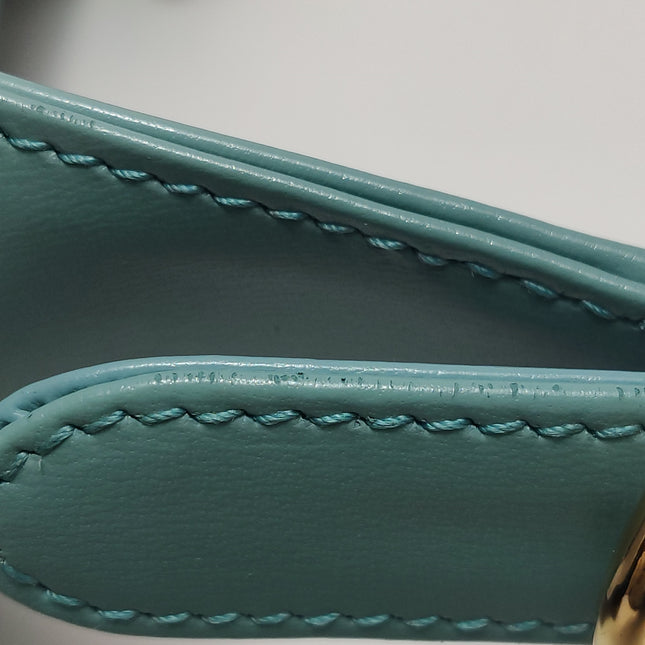 Gucci Jackie 1961 Small Blue Leather Bag with Adjustable Strap