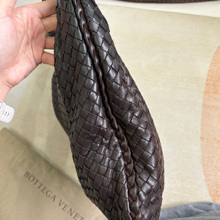 Bottega Veneta Veneta Hobo Dark Chocolate Brown Intreciatto Leather Bag Large 47cm