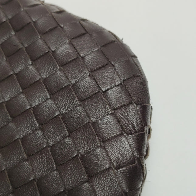 Bottega Veneta Veneta Hobo Medium Dark Chocolate Brown 40cm Intrecciato Lambskin leather