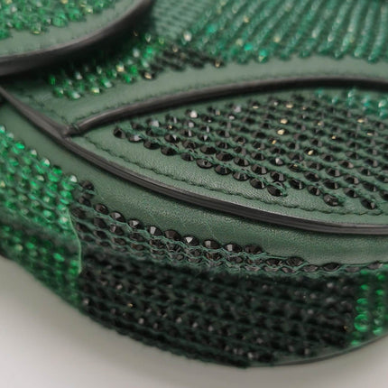 Sold Dior Saddle Mini 2019 Black and Green Beaded Shoulder Bag