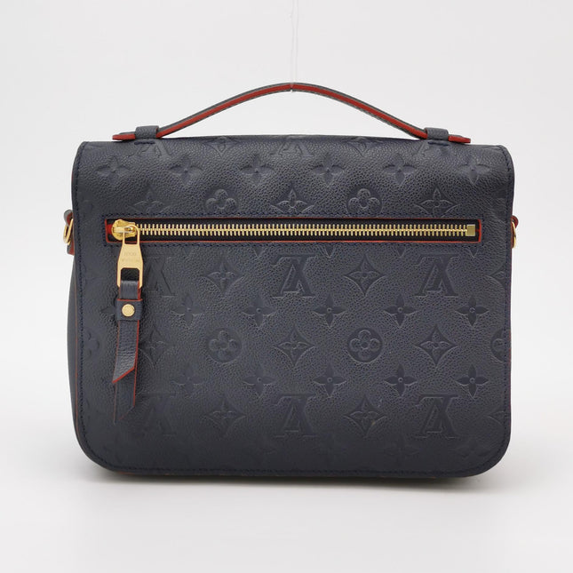 Louis Vuitton Pochette Métis Monogram Empreinte Leather Navy