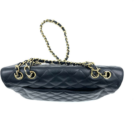 Chanel Classic Flap Jumbo 2009 Black Caviar Leather Single Flap Gold Hardware