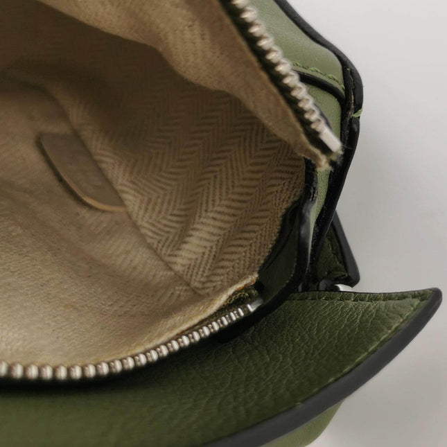 Sold Loewe Puzzle Mini Green Calfskin Leather Crossbody Bag