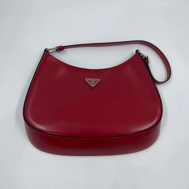 Prada Cleo Red Leather Shoulder Bag