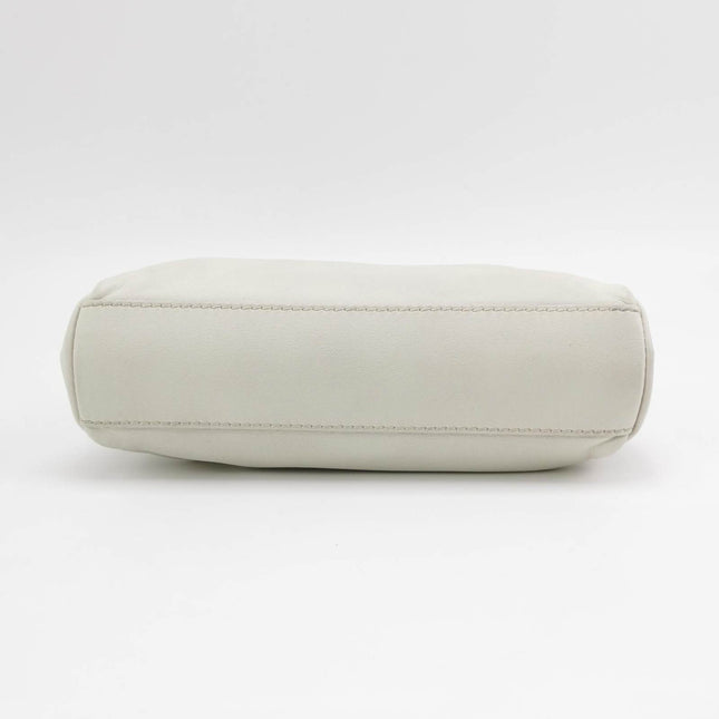 Fendi Peekaboo Mini White Leather Corssbody Bag