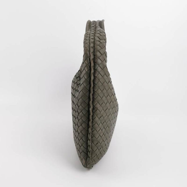 Bottega Veneta Hobo Bag Lambskin leather Grey Medium 40cm