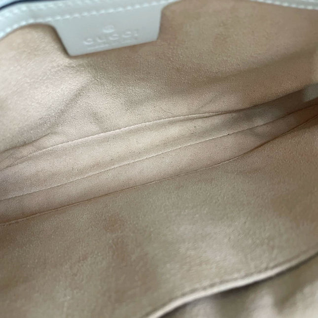 Gucci Jackie 1961 Small White Leather Bag with Adjustable Strap