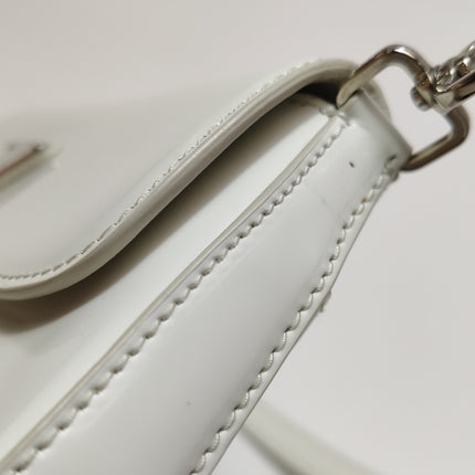 Prada Cleo Flap White Leather Shoulder bag