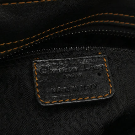 Dior Vintage Gaucho Large Black Leather Crossbody Bag