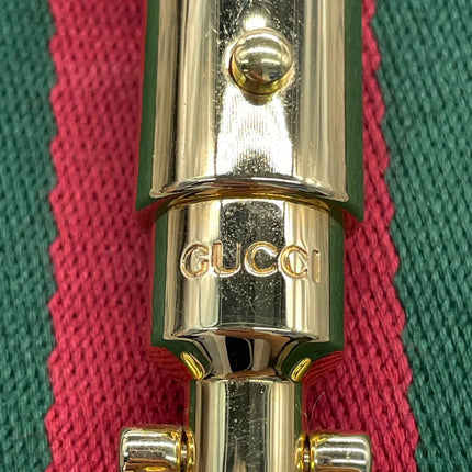 Gucci Jackie 1961 Large Brown Leather and Monogram Web with Long Strap