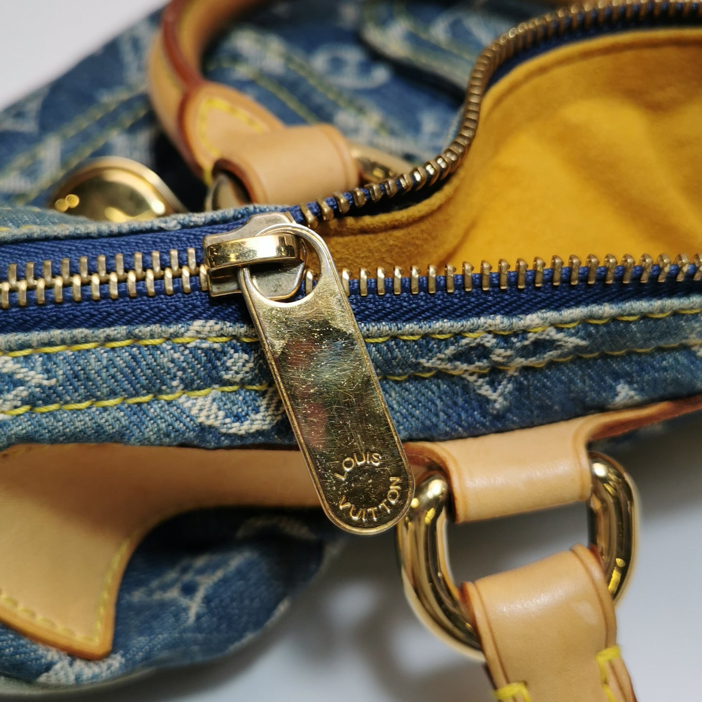 Louis Vuitton Blue Denim Neo Speedy Boston Bag