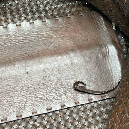 Sold Bottega Veneta Cabat Large Intreccio Leather Tote Bag Dark Chocolate Brown