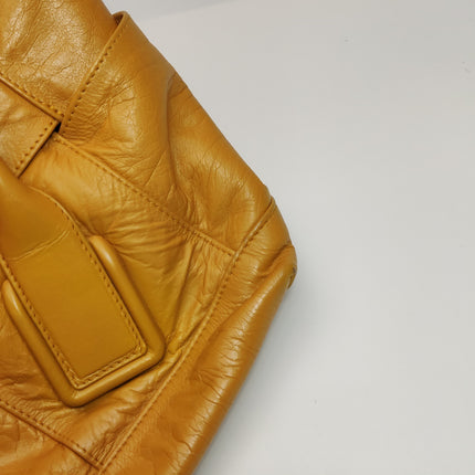 Bottega Veneta Arco Tote Bag Medium Yellow Shiny Calfskin leather