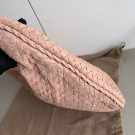 Bottega Veneta Veneta Hobo Intrecciato Light Almond Pink Intrecciato Leather Bag 48cm