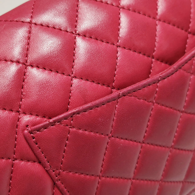 Chanel Seasonal Flap Medium Pink Lambskin Leather Valentine's Heart Charms