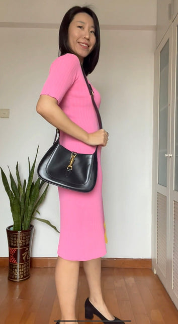 Sold Gucci Jackie 1961 Black Leather Bag with Adjustable Strap