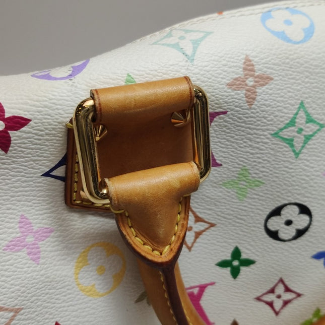 Louis Vuitton x Takashi Murakami Speedy 30 Lock White Multicolor
