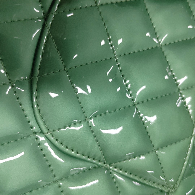 Sold Chanel Classic Flap Medium Mint Green Patent Leather 2012-2013