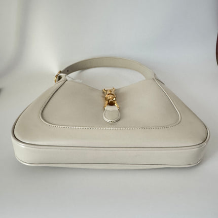 Gucci Jackie 1961 Small Leather Bag White with Strap