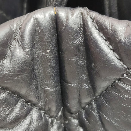 Chanel 2.55 Black Shiny Calfskin leather Tote Bag