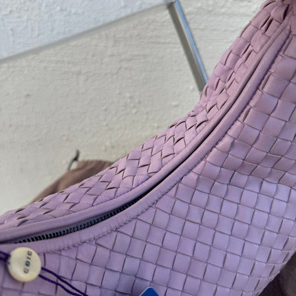 Sold Bottega Veneta Veneta Hobo Medium Lilac Lavender Intrecciato Leather Bag 40cm